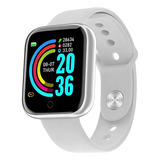 Smartwatch Smart Bracelet D20 Tela De 1.3 Com Pulseira De Silicone Cor Prateado Y Caixa Color Prata