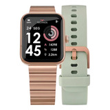 Smartwatch Technos Troca-pulseira Tmaxaj/7t Rose E Verde