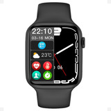 Smartwatch W37 Pro Recebe E Faz Ligações + Oceano E Pelicula Cor Da Caixa Preto Desenho Da Pulseira Sport Silicone / Oceano (ondas)