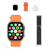 Smartwatch W69 Ultra Series 9 Nfc 2024 Laranja Com Pulseira