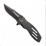 Smith & Wesson Tb-1719 Extreme Ops Faca Tática Cor Preto Liso E Serrilhado