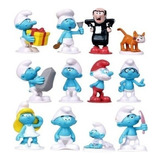 Smurfs Kit Com 12 Bonecos Miniaturas - Pronta Entrega 