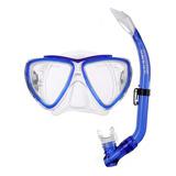 Snorkel E Oculos De Mergulho - Kit Infantil Cetus Bari Cor Azul