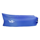 Sofá Air Bag Puff Inflável Para Camping Vg+ Azul Escuro Cor Azul-escuro