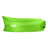 Sofá Puff Air Bag Inflável Para Camping Vg+ Cor Verde