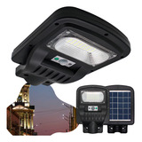Solar Luminária Pública Poste Rua Led 50w C/sensor Cor Preto