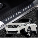 Soleira 8 Peças Peugeot 3008 Cor Aço Escovado