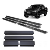 Soleira Amarok Black Style 10/.. Aço Inox Alto Relevo