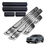Soleiras Aço Inox Escovado New Hr-v Exl Com Vinil E Brinde