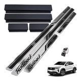 Soleiras Fastback Aço Inox Escovado Com Vinil E Brinde