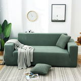 Solid Color All Season Sofa Cover Knit Stretch