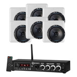 Som Ambiente Nf-e Taramps 6 Arandelas Receiver Casa Comercio