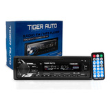 Som Automotivo Tiger Fm Usb Bluetooth E Leitor De Cartão Sd