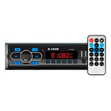 Som Rádio Automotivo Bluetooth Usb Card Sd Aux Fm Mp3 H-tech
