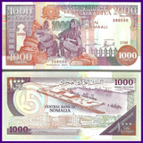 Somália: Bela Cédula 1000 Shillings 1990 Fe Escassa