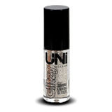 Sombra Líquida Glitter Glitzy Unimakeup - Brilho Intenso Sombra Prateado