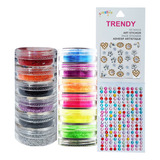Sombra Neon + Glitter + Face Jewels - Kit Carnaval Festa