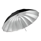 Sombrinha Rebatedora 150cm Preta E Prata Refletora Gigante