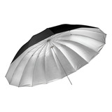 Sombrinha Refletora Preta / Prata 150cm Gigante