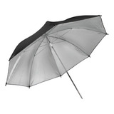 Sombrinha Refletora Preta/prata 91cm Prateada Fotografia