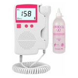 Sonar Droppler Monitor De Batimentos Cardiacos Fetal + Gel Cor Rosa