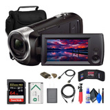  Sony Hdr-cx405 Hd Handycam + Cartão De Memória De 64 Gb + B