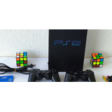 Sony Playstation 2 Standard Cor Matte Black + 2 Controles Sem Fio + Mx4sio + Cartao Sd 256