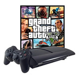 Sony Playstation 3 Super Slim 250gb Grand Theft Auto V Cor Charcoal Black