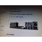 Sony-dvd Home Theatre System Dav-dz77t 7.2