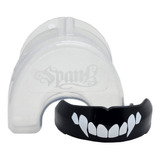 Spank Protetor Bucal Profissional Moldável Com Estojo Vampiro Boxe Muaythai Jiu-jitsu Mma Kickboxing Futebol Basquete Esporte De Contato Preto