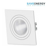 Spot Embutir Quadrado Branco Save Energy Face Plana Par20 110v/220v