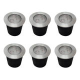 Spot Kit 6 Balizador Luminária Solo Piso Embutir Led 3w Ip67