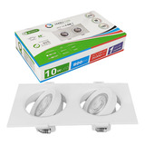 Spot Led Duplo 2x5w 10w Bivolt Branco Frio