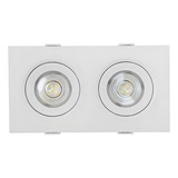 Spot Led Embutir Duplo 2x5w 10w Bivolt Branco Frio 110v/220v