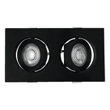 Spot Led Embutir Duplo Preto 2x5w 10w Bivolt Branco Frio 110v/220v