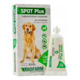 Spot Plus 6ml Carrapaticida Pulgicida Para Cães De 20 A 40kg Cor Verde