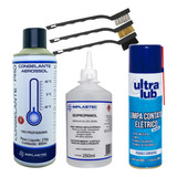 Spray Congelante Alcool Isopropilico E 3 Escovas Especiais