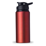 Squeeze Alumínio 600ml Garrafa Com Alça Água Garrafinha Cor Vermelho
