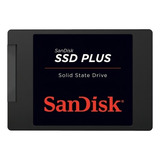 Ssd 240gb Sata 3.0 6 Gb/s Interno Sandisk Plus Sdssda-240g-g26 2,5 Polegadas Velocidade De Leitura Até 530 Mb/s E Gravação Até 440 Mb/s Cor Preto