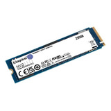 Ssd M.2 Nvme Pcie 250gb Gen 4.0 Kingston Nv2 M.2 2280 Snv2s/250g Velocidade De Leitura Até 3000mb/s E Gravação 1300mb/s Cor Azul