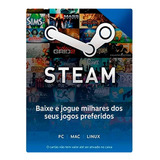 Steam Cartão Pré-pago R$20 Reais Crédito Card - Imediato