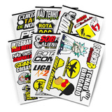  Stickers Bombs Kit 6 Super Cartelas De Adesivos Carro Moto Caminhão Bike 03 Colorido