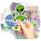 Stickers Cartela Adesivo Aliens You Planet Is Next Notebook