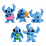 Stitch Conjunto 5 Mini Bonecos Colecionáveis Disney
