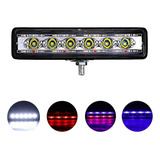 Strobo 6 Leds Farol 6000k Vermelho Azul Viatura Giroflex 12v