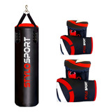Stylo Luta Boxe Muay Thai Mma Original Reforçado Box Bater Negro - 1 Adulto 1 Niño 120 Cm 30 Kg 33 Cm
