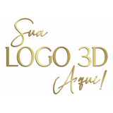Sua Logo Em Acrílico Dourado Espelhado 1 Metro