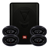 Subwoofer Jbl Amplificado Sw8a-ms + 4 Alto Falantes 6x9 Jbl