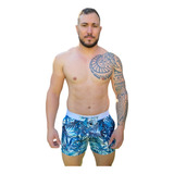 Sunga Boxer Masculina Moda Praia Proteção Solar Uv50 Bermuda