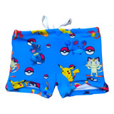 Sunga Infantil Boxer Menino Pokémon Ou Mario Cordão Forrada 